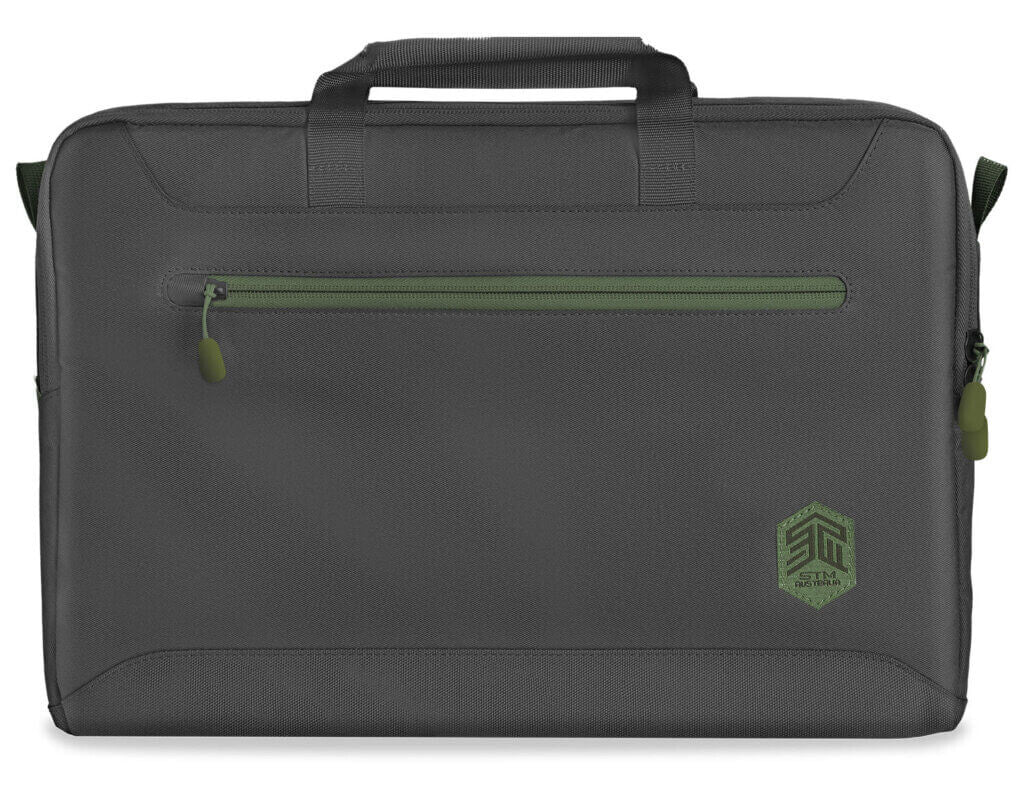 STM STM-117-393P-01 väskor bärbara datorer 40,6 cm (16") Portfölj Svart, Grön