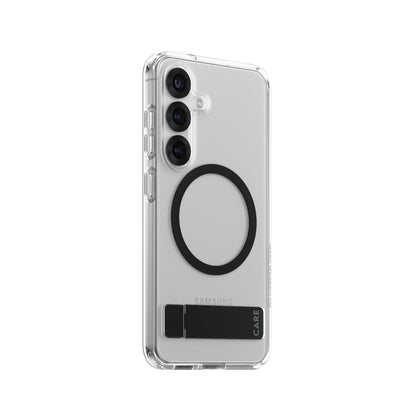 PanzerGlass CARE™ by ® Kickstand Case Transparent w. Qi Samsung Galaxy S25 mobiltelefonfodral Mobilskal