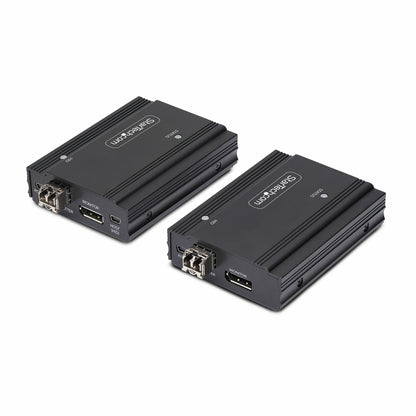 StarTech.com DisplayPort KVM-förlängare över fiberoptik, 4K 60 Hz, enhetsförlängarsats, upp till 300 m (multiläge) med förinstallerade SFP+-moduler, 3x USB HID