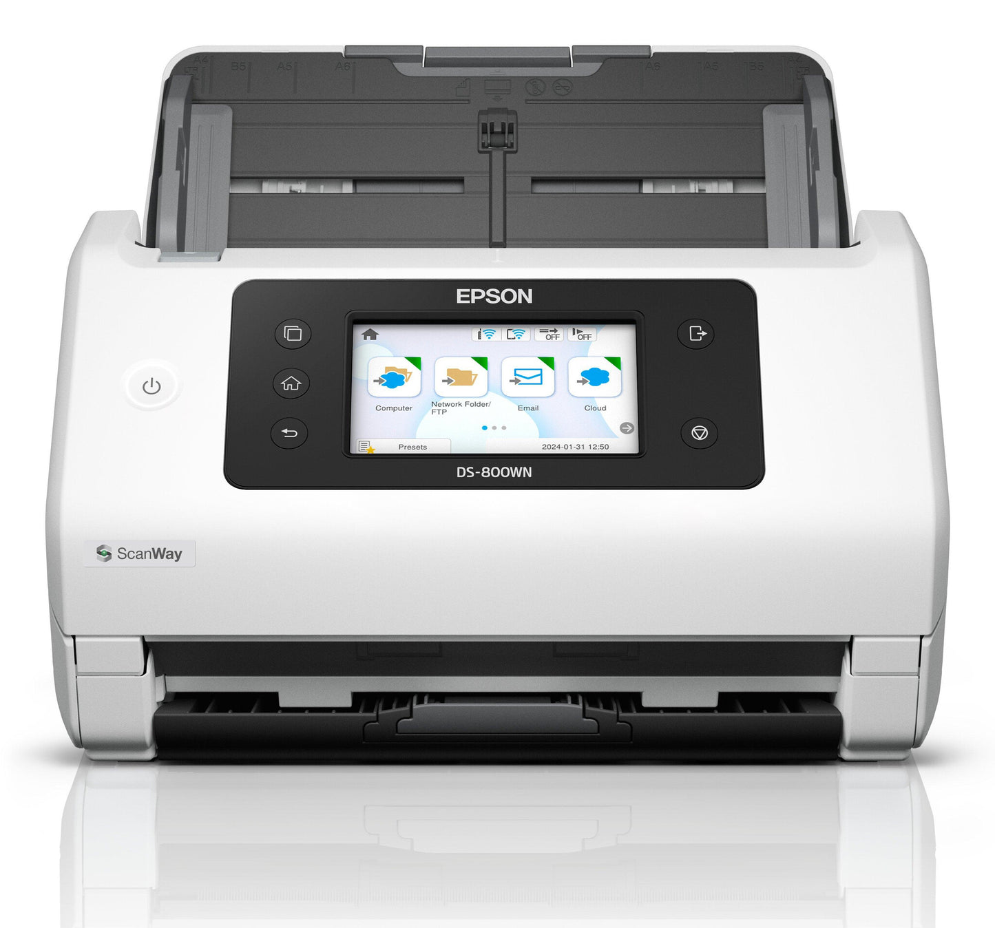 Epson WorkForce DS-800WN Arkmatad skanner 600 x 600 DPI A4 Vit