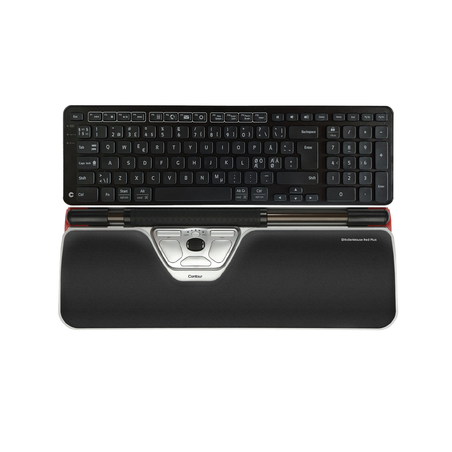 Contour Design RollerMouse Red Plus + Balance Keyboard PN, trådbunden