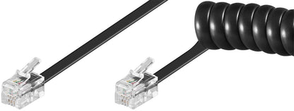 Goobay 50270 telefonkablar 2 m Svart