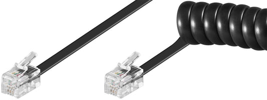 Goobay 50270 telefonkablar 2 m Svart