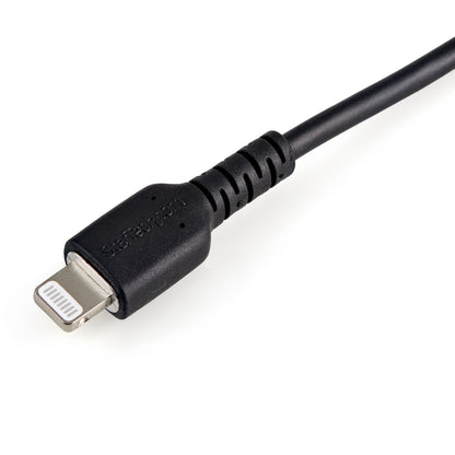 StarTech.com 30cm tålig, svart USB-A till Blixtkabel - Hård, tålig aramifiber USB typ A till Blixtladdare/synkron strömsladd - Apple MFi-certifierad iPad/iPhone 12