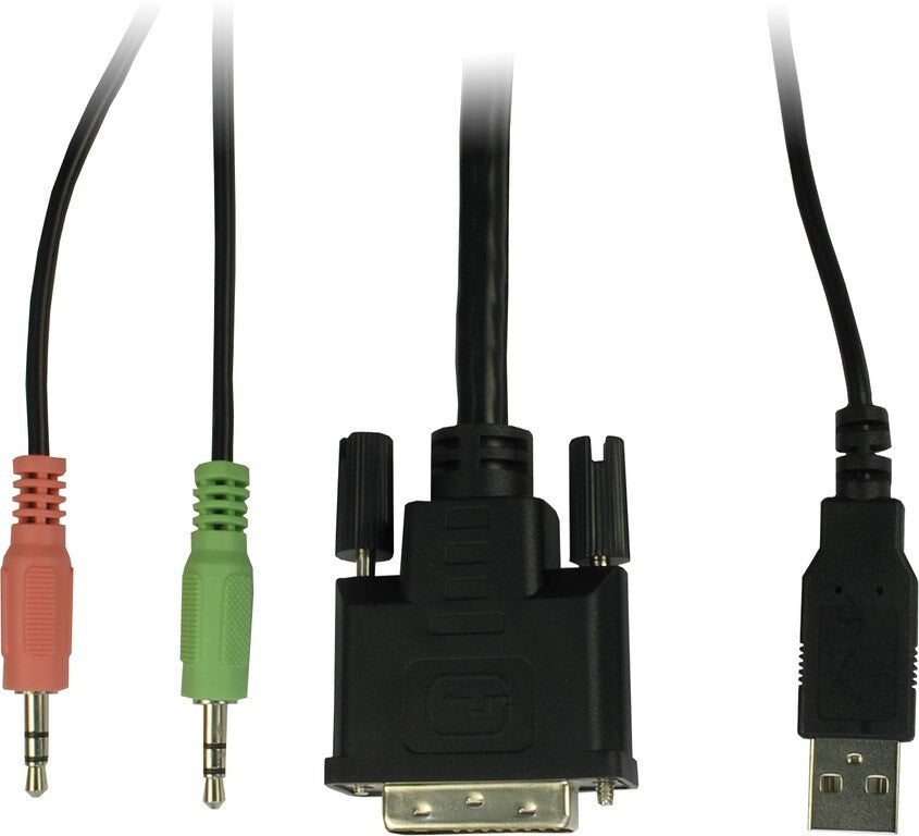 Inter-Tech KVM-AS-21DA DVI KVM-switchar Svart