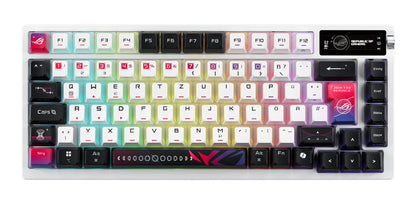 ASUS ROG Azoth X tangentbord Spela USB + RF Wireless + Bluetooth QWERTZ Vit