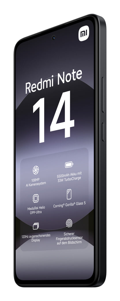 Xiaomi Redmi Note 14 16,9 cm (6.67") Hybrid Dual SIM 4G USB Type-C 6 GB 128 GB 5500 mAh Svart