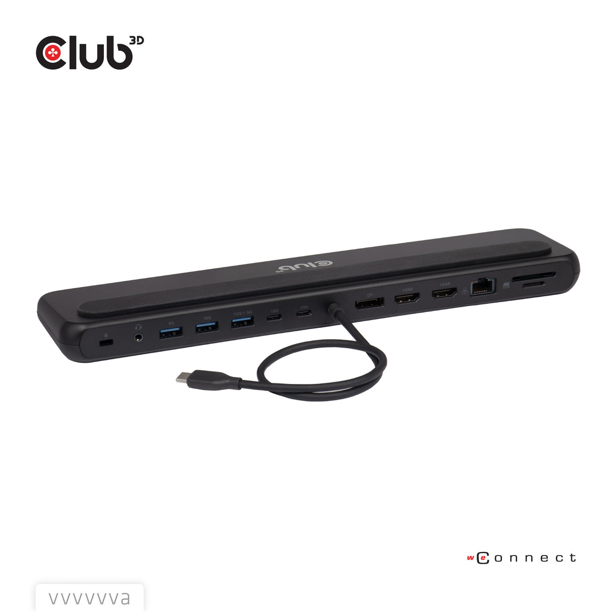 CLUB3D CSV-2541 dockningsstationer för bärbara datorer Dockning USB 3.2 Gen 1 (3.1 Gen 1) Type-C Svart