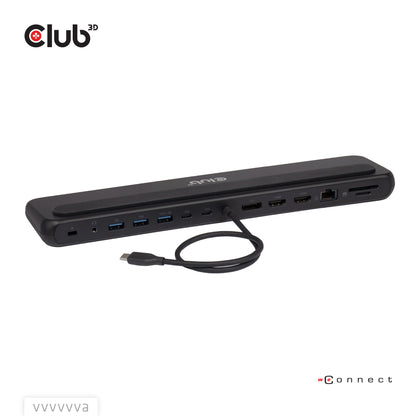 CLUB3D CSV-2541 dockningsstationer för bärbara datorer Dockning USB 3.2 Gen 1 (3.1 Gen 1) Type-C Svart