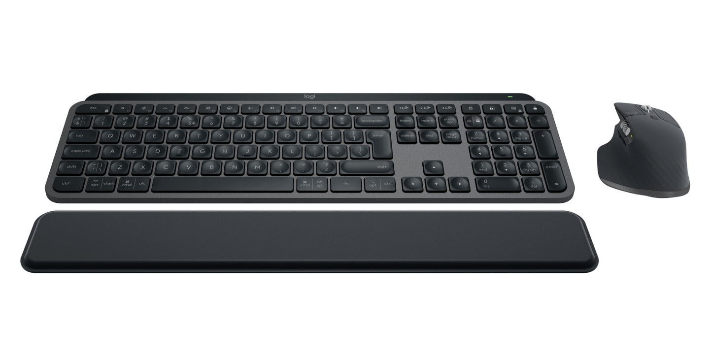 Logitech Master MX Keys Combo for Bussiness tangentbord Mus inkluderad Kontor Trådlös RF + Bluetooth QWERTY Amerikanskt internationellt grafit