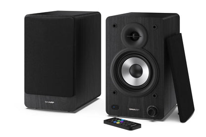 Sharp Bookshelf Speakers 2-vägs Svart Kabel & Trådlös 60 W