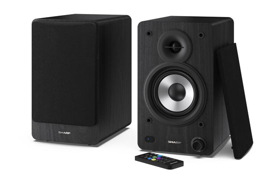 Sharp Bookshelf Speakers 2-vägs Svart Kabel & Trådlös 60 W