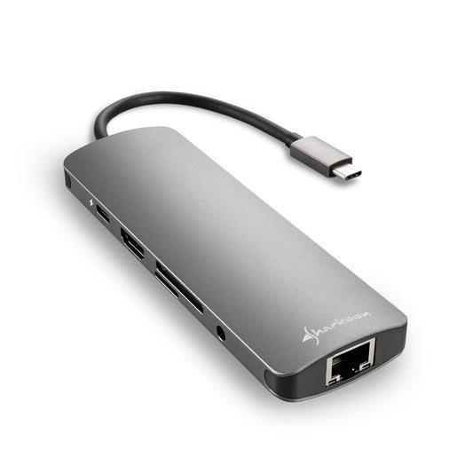 Sharkoon USB 3.0 Type C Combo Adapter nätverkskort/adapters HDMI, RJ-45, USB 3.2 Gen 1 (3.1 Gen 1)