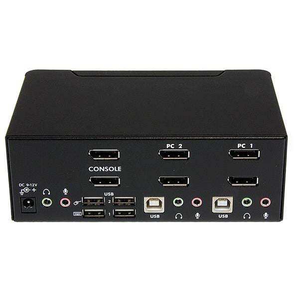 StarTech.com Dubbel USB DisplayPort KVM-switch med 2 portar, audio & USB 2.0-hubb