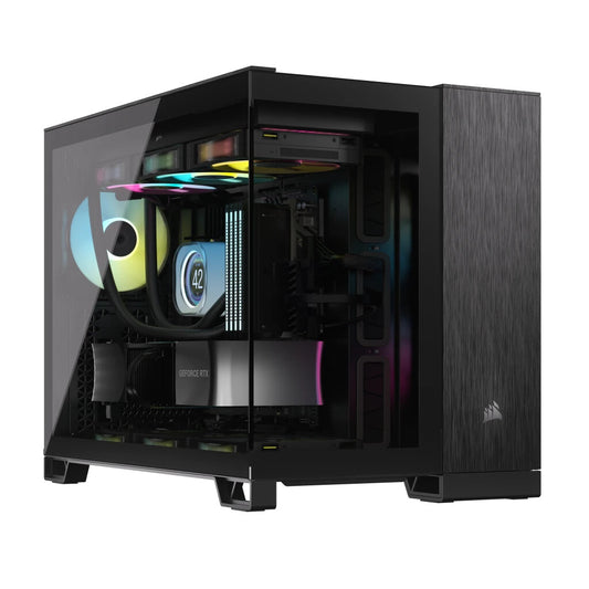 Corsair CC-9011287-WW datorväskor Midi Tower Gjuten aluminium, Svart