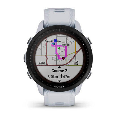 Garmin Forerunner 955 3,3 cm (1.3") MIP 46.5 mm Digital 260 x 260 pixlar Pekskärm Vit Wi-Fi GPS