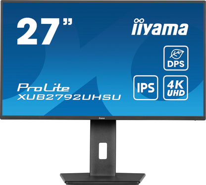 iiyama ProLite XUB2792UHSU-B6 platta pc-skärmar 68,6 cm (27") 3840 x 2160 pixlar 4K Ultra HD LED Svart