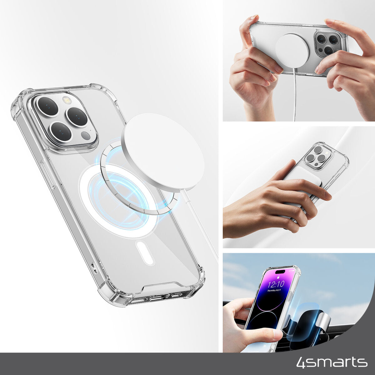 4smarts Ibiza mobiltelefonfodral 17 cm (6.7") Hårt fodral Transparent