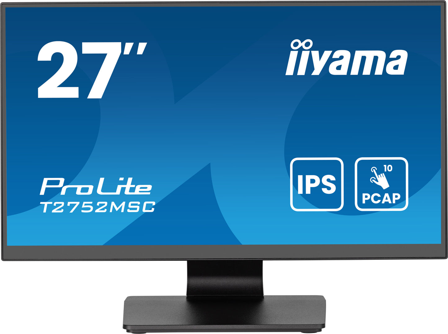 iiyama ProLite T2752MSC-B1AG platta pc-skärmar 68,6 cm (27") 1920 x 1080 pixlar Full HD LED Pekskärm Svart