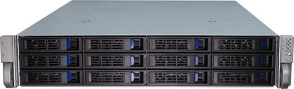 Inter-Tech IPC 2U-2412 Ställning Svart, Silver