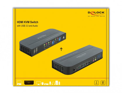 DeLOCK 11481 KVM-switchar Svart