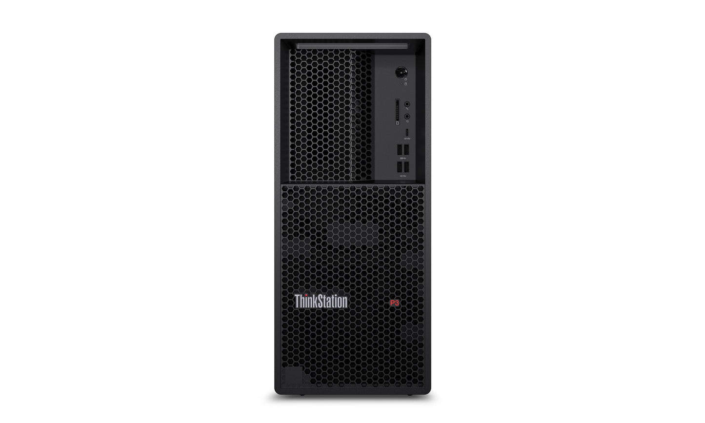 Lenovo ThinkStation P3 Intel® Core™ i7 i7-14700K 32 GB DDR5-SDRAM 1 TB SSD NVIDIA RTX 4000 Ada Windows 11 Pro Tower Arbetsstation Svart
