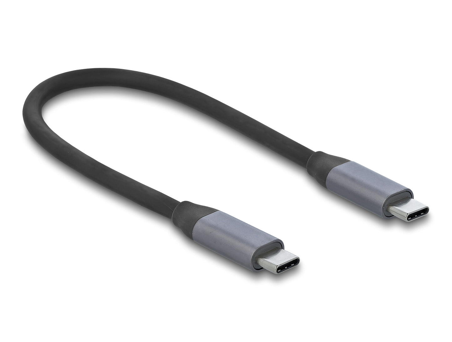 DeLOCK 87895 dockningsstationer för bärbara datorer Kabel USB 3.2 Gen 1 (3.1 Gen 1) Type-C Svart, Grå