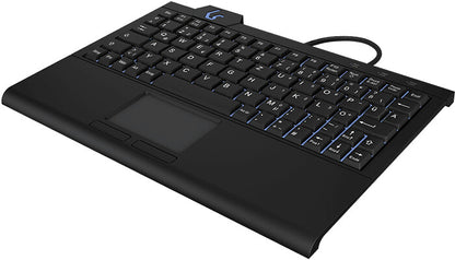 KeySonic KSK-3210ELU (DE) tangentbord Hem USB QWERTZ tyska Svart