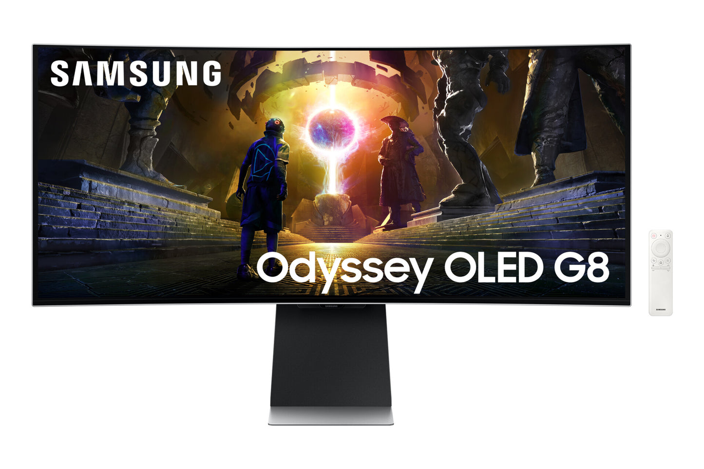Samsung G85SD platta pc-skärmar 86,4 cm (34") 3440 x 1440 pixlar UltraWide Quad HD OLED Silver