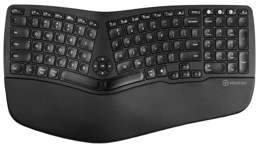 Voxicon DK-E902WLB tangentbord Kontor Trådlös RF + Bluetooth QWERTY Nordic Svart