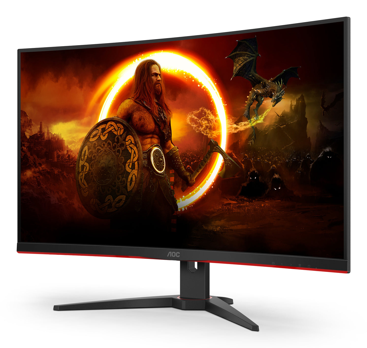 AOC G2 C32G2ZE/BK platta pc-skärmar 80 cm (31.5") 1920 x 1080 pixlar Full HD LED Svart, Röd
