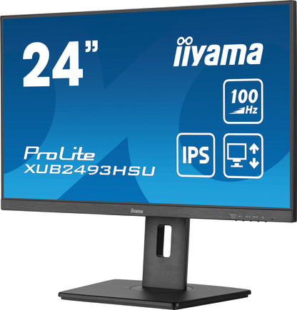 iiyama XUB2493HSU-B7 platta pc-skärmar 60,5 cm (23.8") 1920 x 1080 pixlar Full HD LED Svart