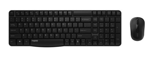 Rapoo X1800S tangentbord Mus inkluderad Kontor RF Trådlös QWERTZ tyska Svart