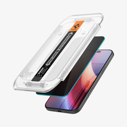 Spigen GLAS.tR EZ Fit | Privacy Genomskinligt skärmskydd Apple 2 styck
