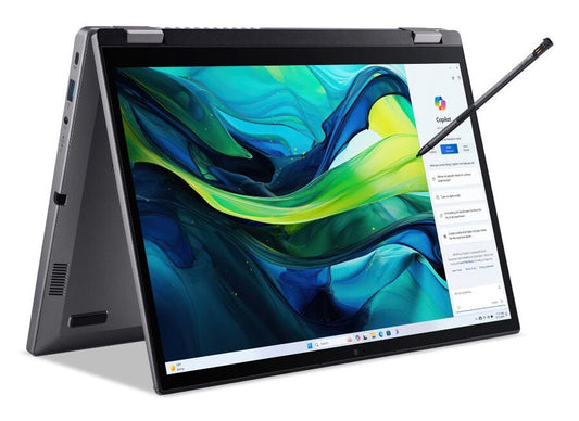 Acer Aspire Spin 14 ASP14-52MTN Intel Core Ultra 7 155U Bärbar dator 35,6 cm (14") Pekskärm WUXGA 32 GB LPDDR5x-SDRAM 1 TB SSD Wi-Fi 6E (802.11ax) Windows 11 Home tyska Grå