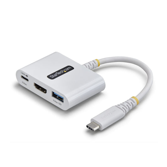 StarTech.com USB-C till HDMI-multiportadapter med 140 W PD-laddning, 4K 60 Hz HDMI, USB 5 Gbps-hubb, minidockningsstation för MacBook/Dell/Thinkpad/HP/iPad/surfplattor