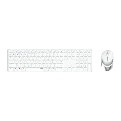 Rapoo 9850M tangentbord Mus inkluderad Hem Trådlös RF + Bluetooth QWERTZ tyska Vit