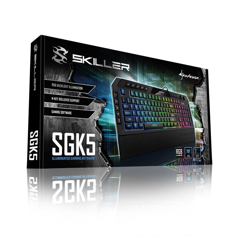 Sharkoon Skiller SGK5 tangentbord Spela USB Italiensk Svart