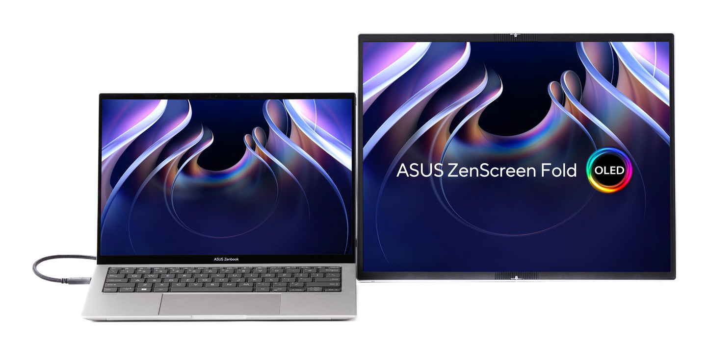 ASUS ZenScreen Fold OLED MQ17QH platta pc-skärmar 43,9 cm (17.3") 2560 x 1920 pixlar Quad HD Silver