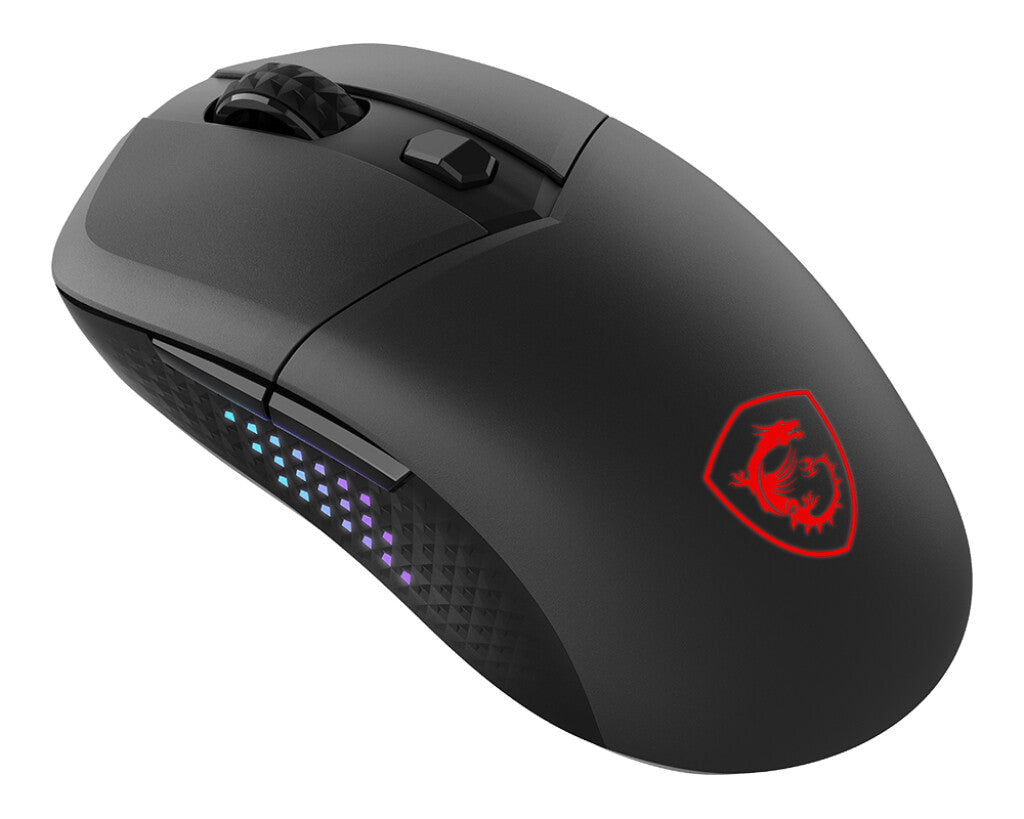 MSI VERSA 300 ELITE WIRELESS datormöss Spela högerhand RF Wireless + Bluetooth + USB Type-C Optisk 26000 DPI