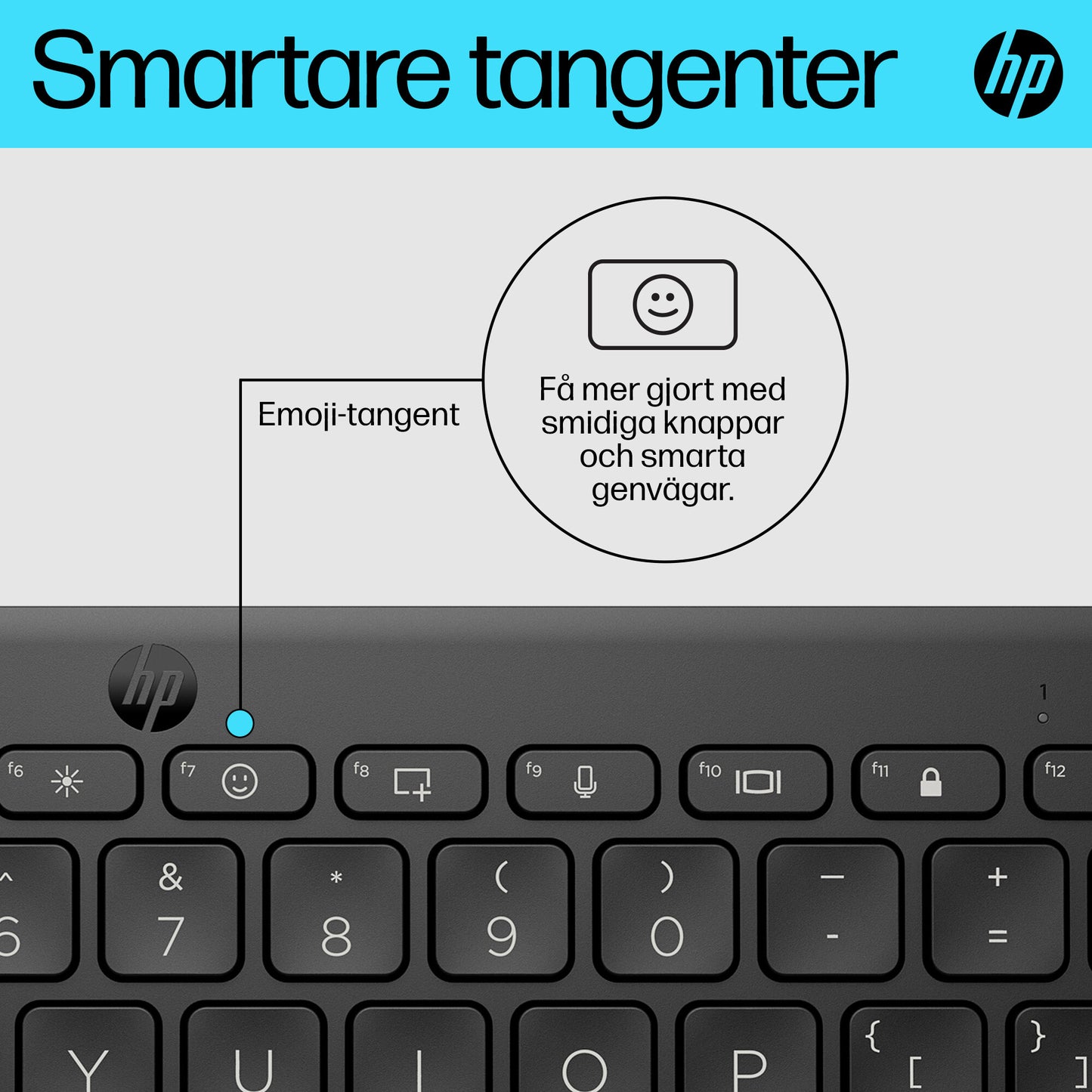 HP 355 kompakt Bluetooth-tangentbord för flera enheter