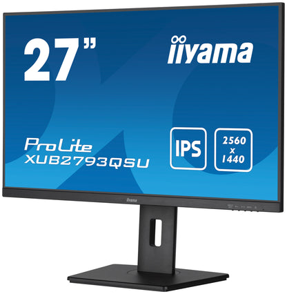 iiyama XUB2793QSU-B7 platta pc-skärmar 68,6 cm (27") 2560 x 1440 pixlar Quad HD LED Svart