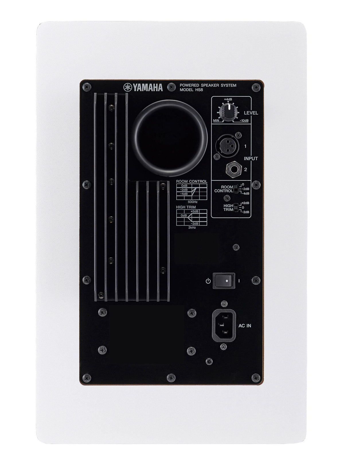 Yamaha HS8 2-vägs Vit Kabel 120 W