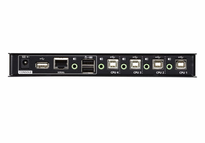 ATEN Gränslös USB KVM-switch med 4 portar (kablar medföljer)