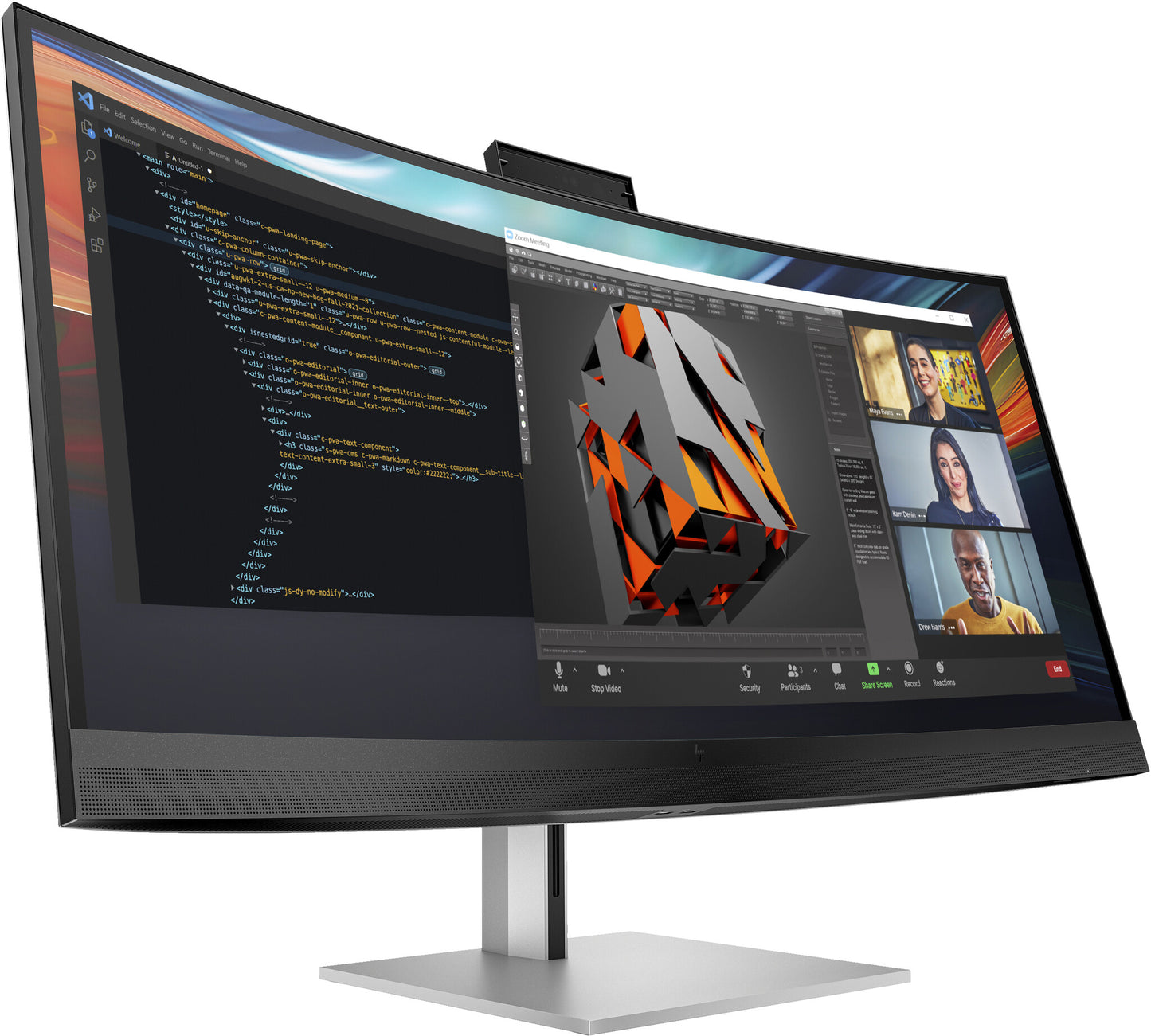 HP -serien 7 Pro 39,7 tum 5K2K Conferencing Monitor – 740pm utan PVC