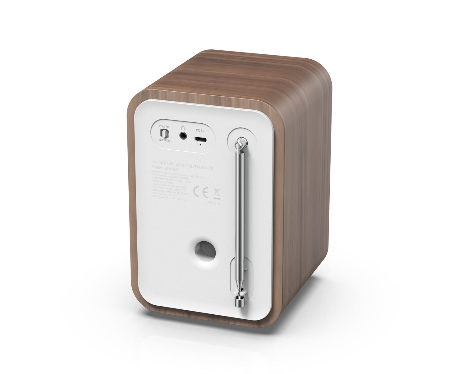 Denver DAB-48WHITE Personal Digital Vit, Trä