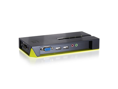 LevelOne KVM-0421 KVM-switchar Svart, Grön