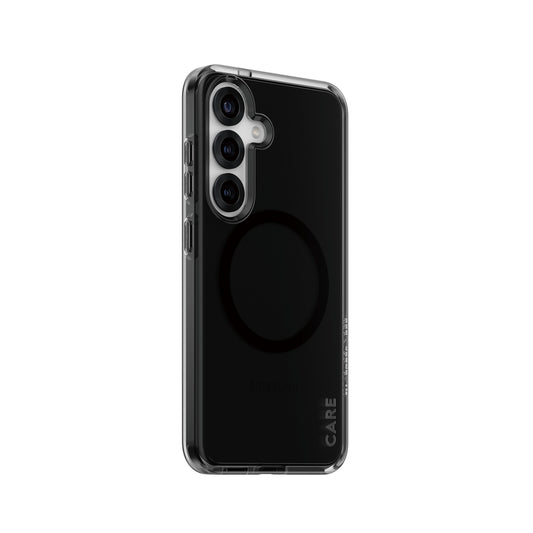 PanzerGlass CARE by ® Flagship Case Urban Combat Smokey w. Black Qi Compatible Samsung Galaxy S25 mobiltelefonfodral Omslag Svart