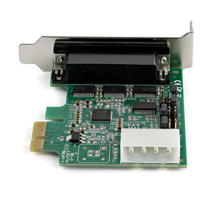 StarTech.com PCI Express RS232 seriell kortadapter med 4 portar - 16950 UART - Lågprofil