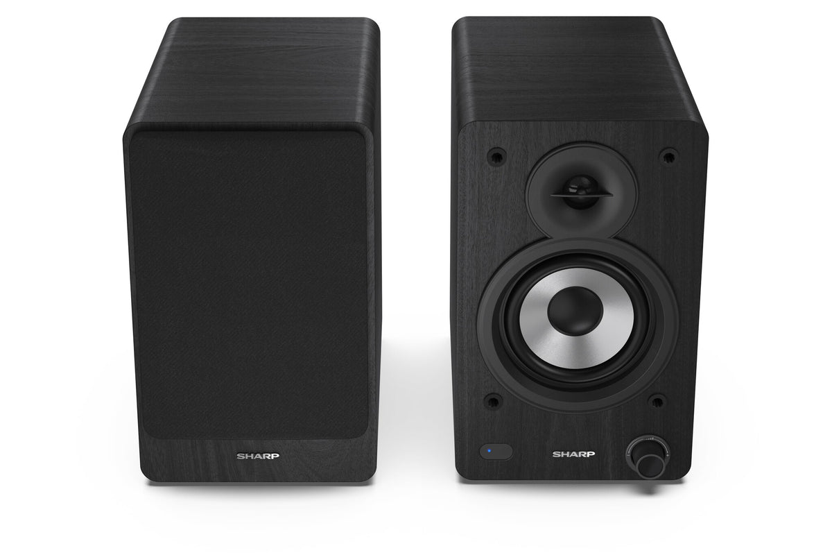 Sharp Bookshelf Speakers 2-vägs Svart Kabel & Trådlös 60 W